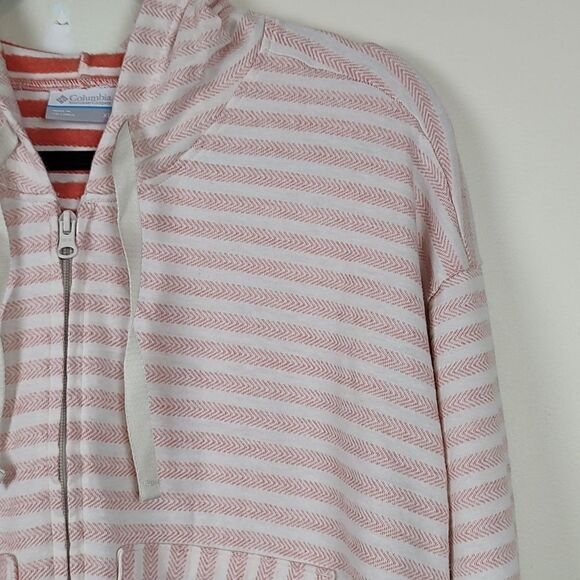 Columbia Striped Full Zip Hoodie Jacket Size XL - Picture 3 of 13